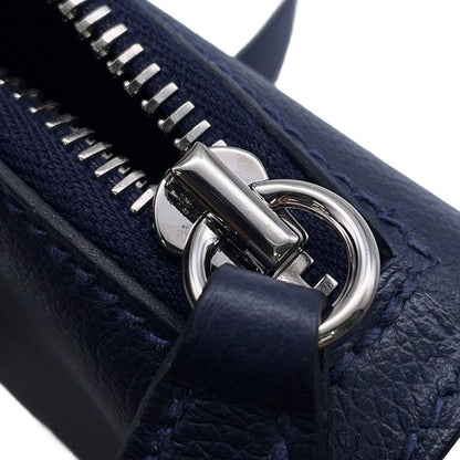 Hermes Shoulder Bag Bolitle Blue Navy Silver Bague Rain Clutch — view 8