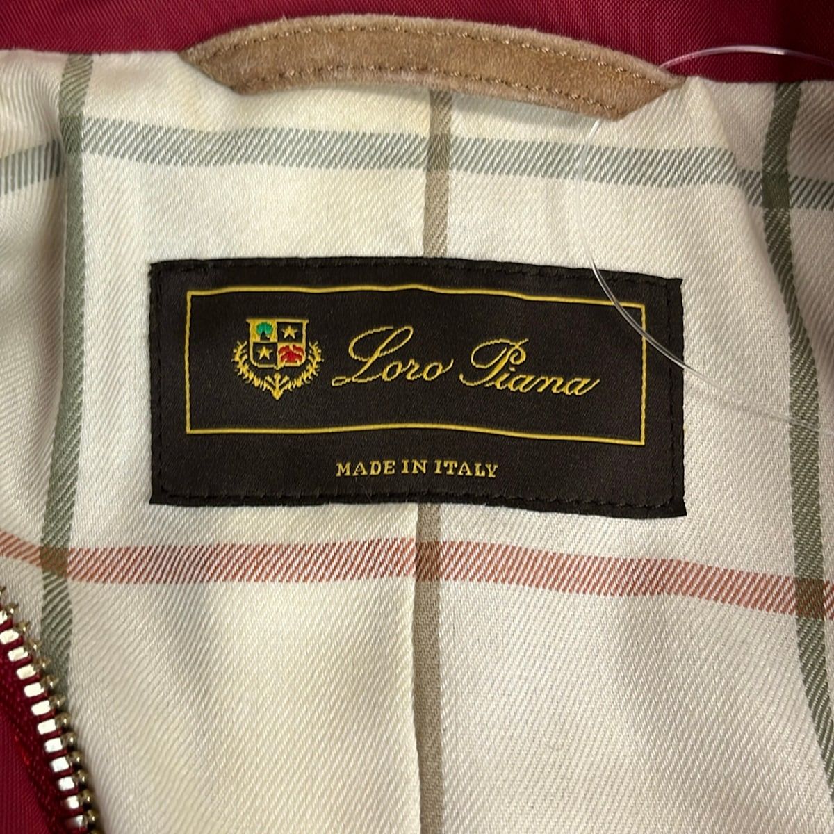 Loro Piana Jacket M Red Long Sleeve Fall Spring 40 — view 3