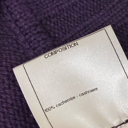 Chanel Long Sleeve Sweater M Purple CC Logo Cashmere 38 — view 4