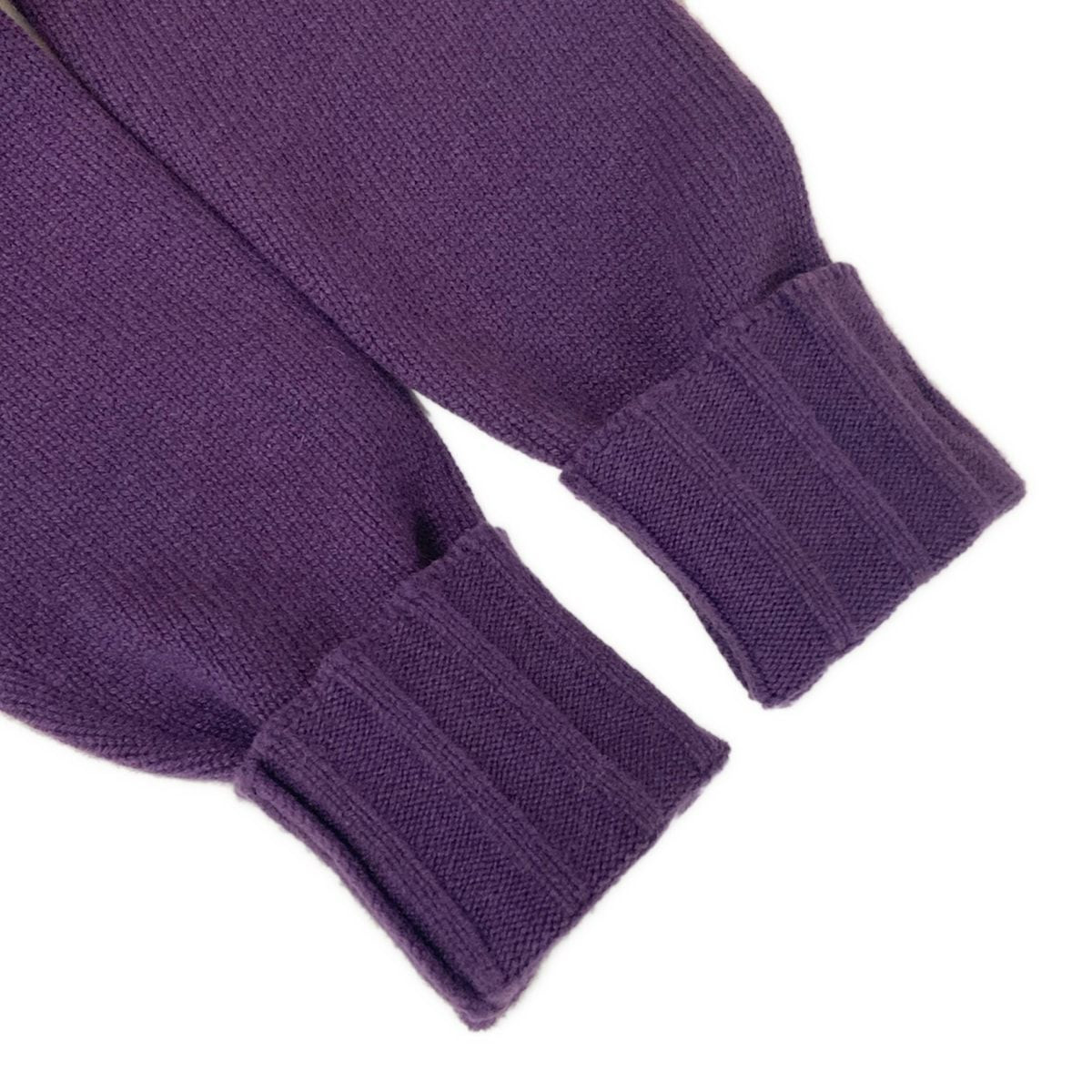 Chanel Long Sleeve Sweater M Purple CC Logo Cashmere 38 — view 6
