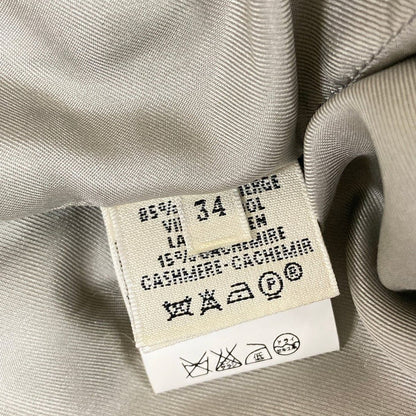 Hermes Dress S Gray Sleeveless Knee-length Herringbone Wool Cashmere 34 — view 5