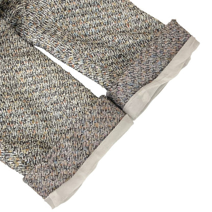 Chanel Jacket L Black White Multi Three Quarter Sleeve Tweed Cotton 42 — view 6