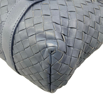 Bottega Veneta Handbag Intrecciato Blue Gray Leather — view 6