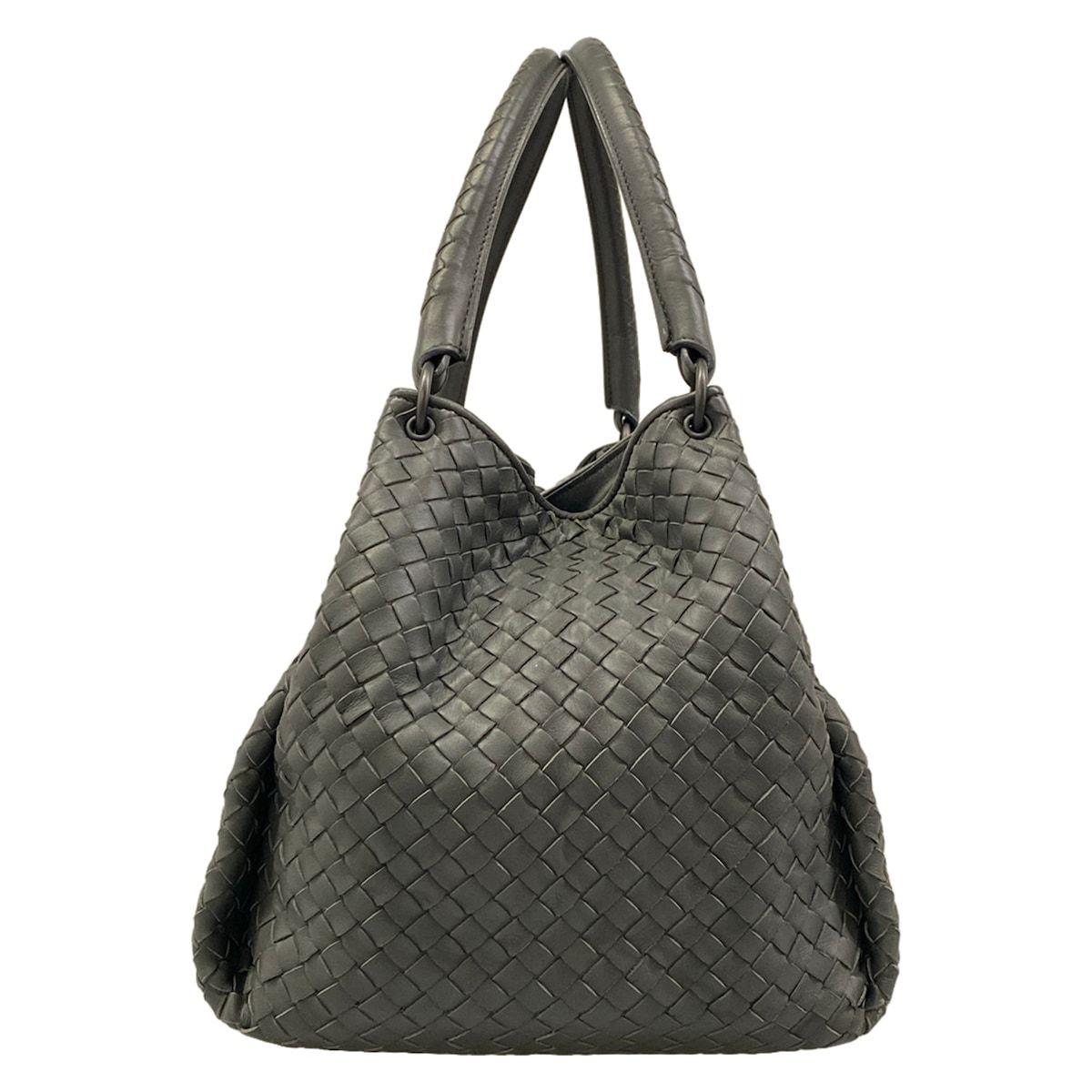 Bottega Veneta Tote Bag Parachute Dark Gray Leather — view 4