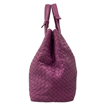 Bottega Veneta Handbag Medium Garda Bag Purple Leather — view 4