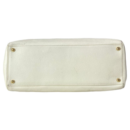 Chanel Tote Bag Executive Line Ivory Gold Leather — view 5