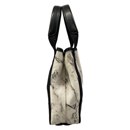 Balenciaga Tote Bag Navy Cabas XS White Black Leather — view 4