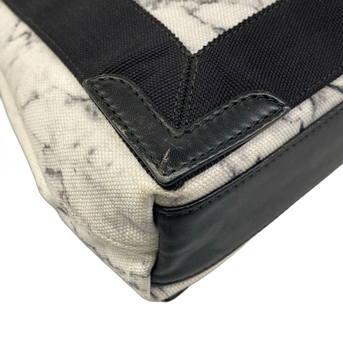 Balenciaga Tote Bag Navy Cabas XS White Black Leather — view 6