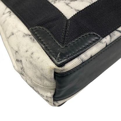 Balenciaga Tote Bag Navy Cabas XS White Black Leather — view 6