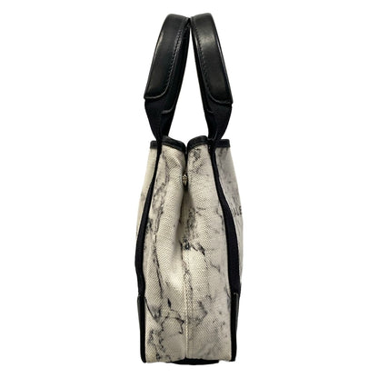 Balenciaga Tote Bag Navy Cabas XS White Black Leather — view 2
