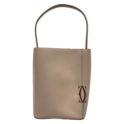 Cartier Shoulder Bag Must C Greige Bordeaux Leather