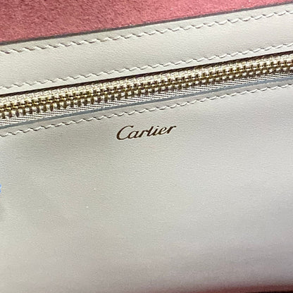 Cartier Shoulder Bag Must C Greige Bordeaux Leather — view 8