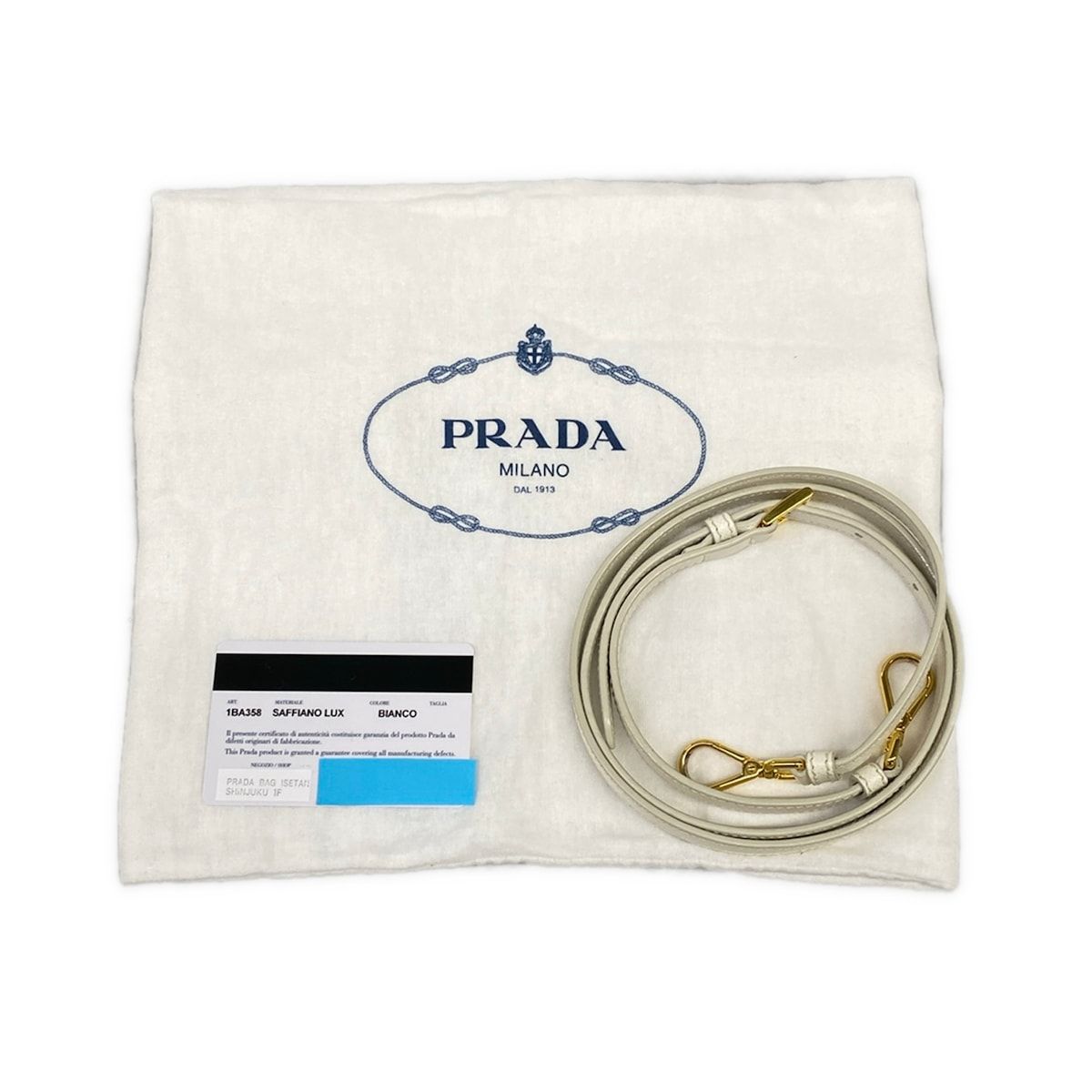 Prada Handbag Triangle Logo White Leather — view 8