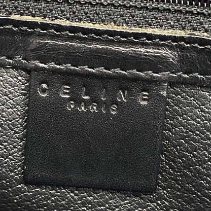 Celine Handbag Macadam Pattern Black Brown Leather — view 8