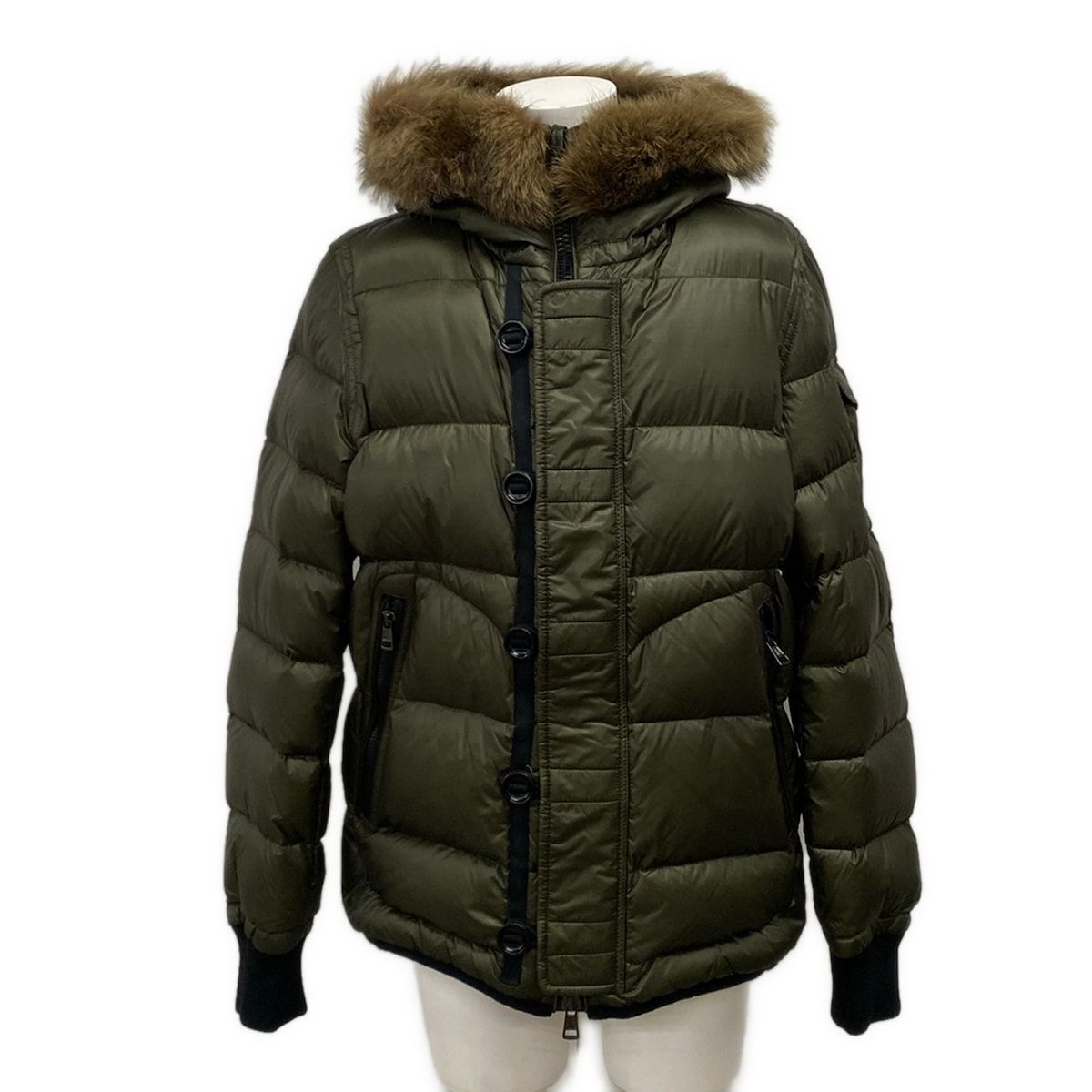 Moncler Down Jacket XL Marseille Khaki Black Long Sleeve Winter 5