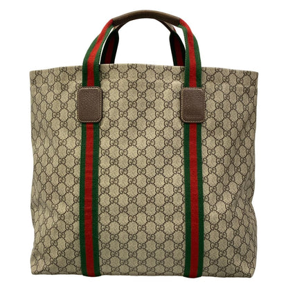Gucci Tote Bag GG Tender Medium Gray Dark Brown Multi — view 3