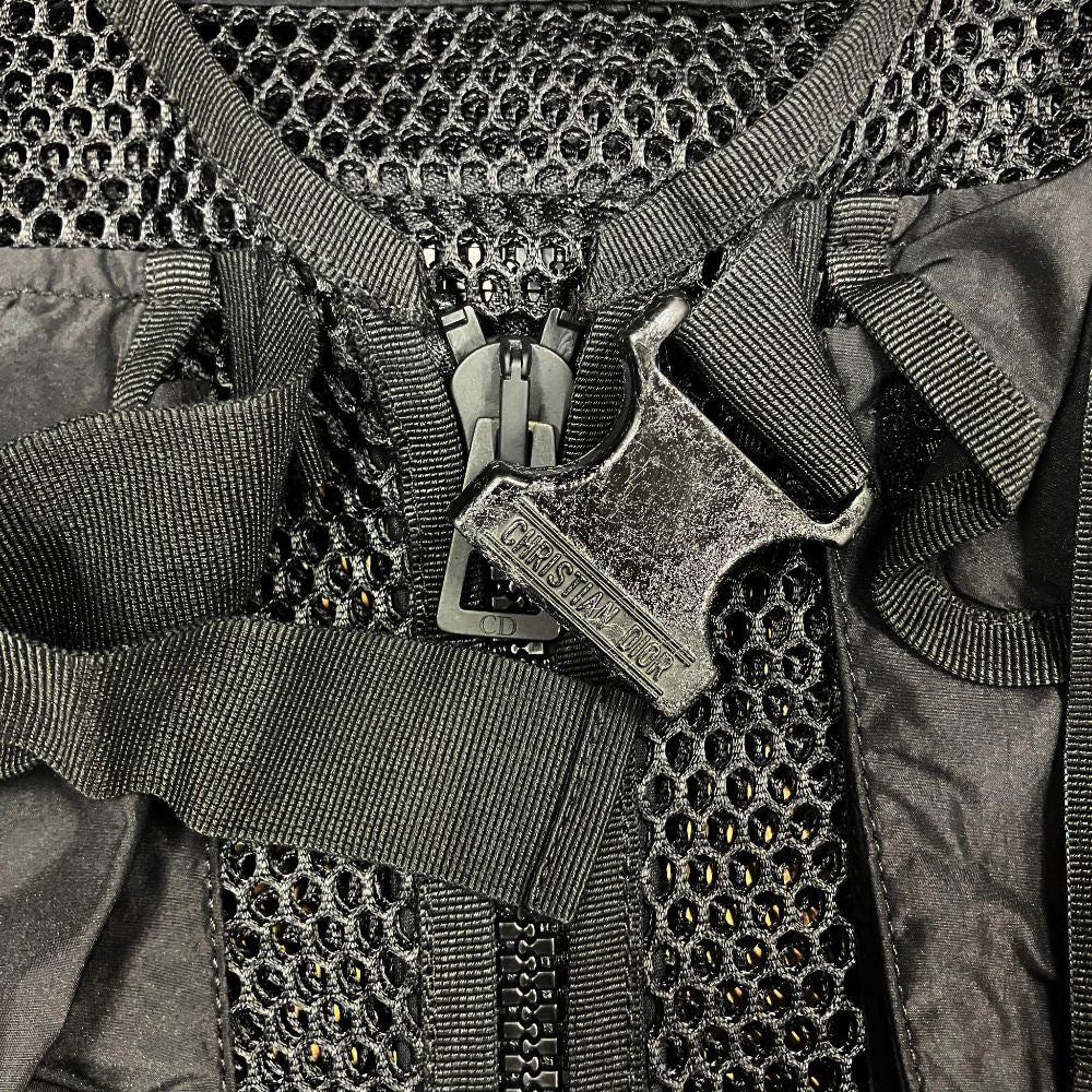 Dior Mesh Vest Sleeveless Top Bustier Logo Black S — view 5