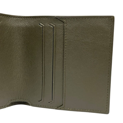 Bottega Veneta Lamb Croco Leather Wallet Bifold Khaki — view 4
