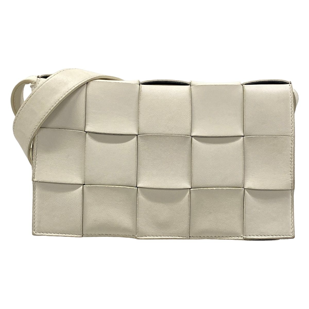 Bottega Veneta Shoulder Bag Cassette White Leather