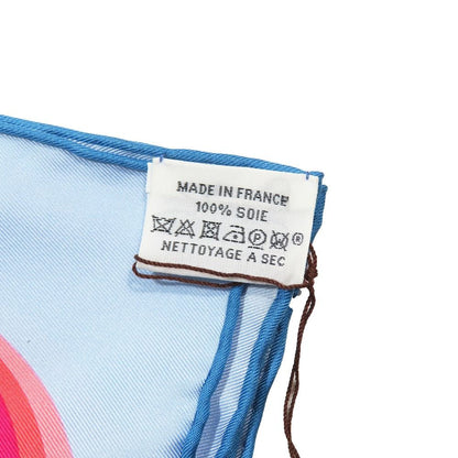 Hermes Brides de Gala Shadow Carre 45 Scarf Petit Silk 100% Light Blue — view 4