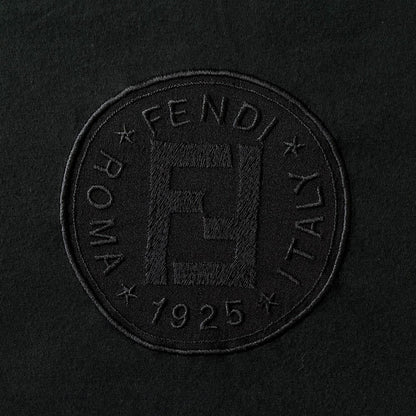 Fendi T-Shirt Short Sleeve Zucca FF Logo Embroidery Vintage Archive Black — view 3