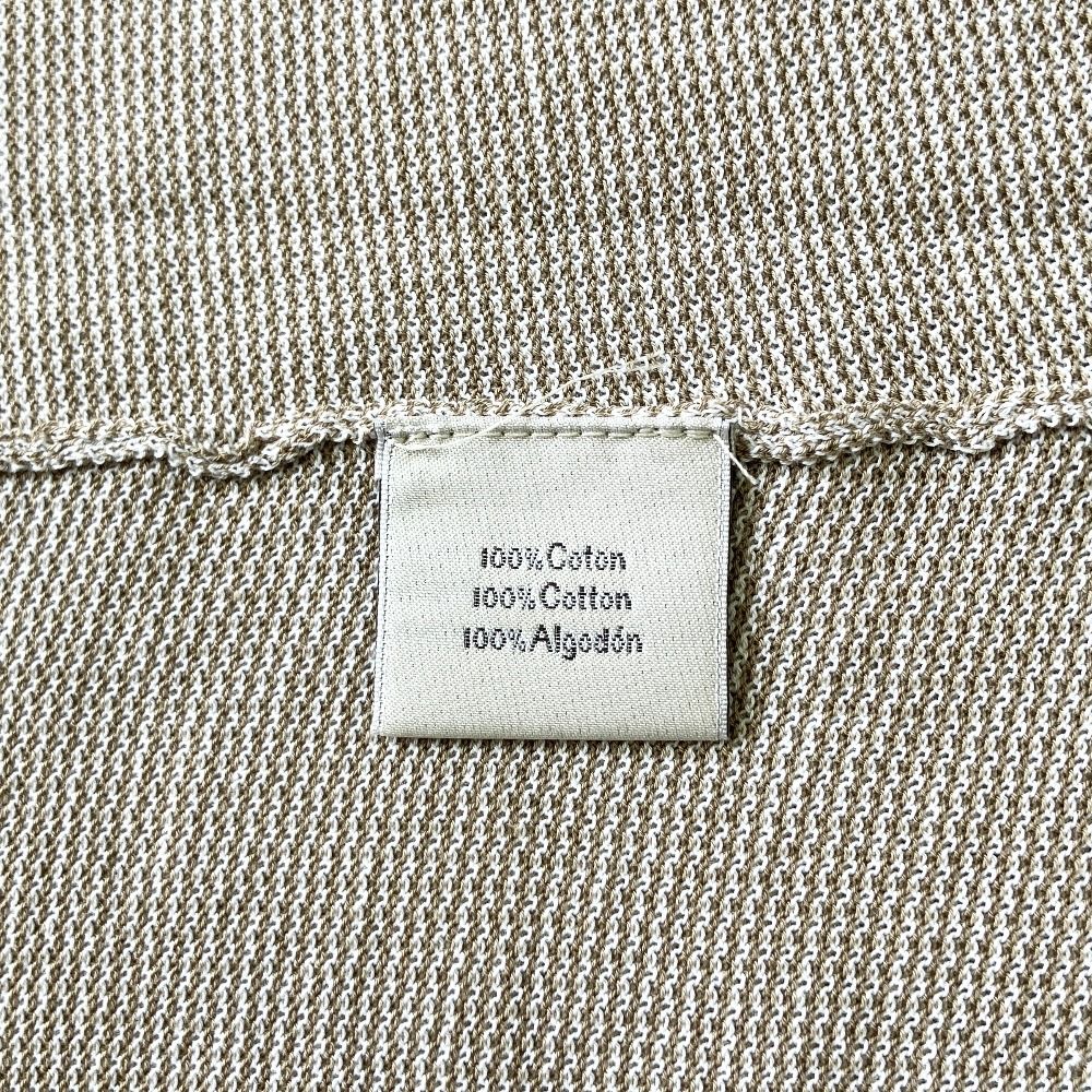 Hermes Cotton Short Sleeve Knit Sweater Top Beige White XL — view 4