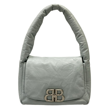 Balenciaga Shoulder Bag Monaco Light Blue Leather