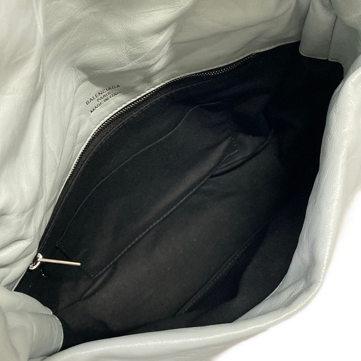 Balenciaga Shoulder Bag Monaco Light Blue Leather — view 7