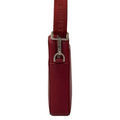 Dior Shoulder Bag Red Light Gray Leather — view 4