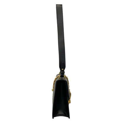 Gucci Shoulder Bag Sylvie Black Green Red Leather — view 2
