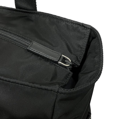 Prada Tessuto Montagn Montaigne Hand Tote Bag Nylon Saffiano Leather Black — view 7