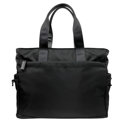 Prada Tessuto Montagn Montaigne Hand Tote Bag Nylon Saffiano Leather Black — view 2