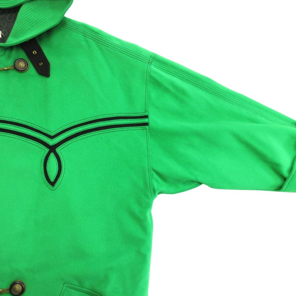 Versace Gianni Medusa Button Duffle Coat Cashmere Blend Vintage Green — view 7