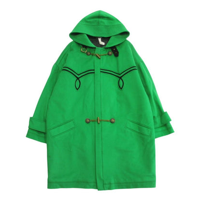 Versace Gianni Medusa Button Duffle Coat Cashmere Blend Vintage Green