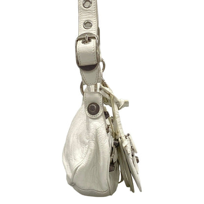 Balenciaga Shoulder Bag le Cagole XS White Leather — view 2