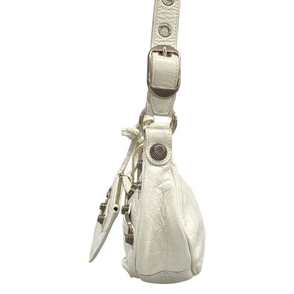 Balenciaga Shoulder Bag le Cagole XS White Leather — view 4