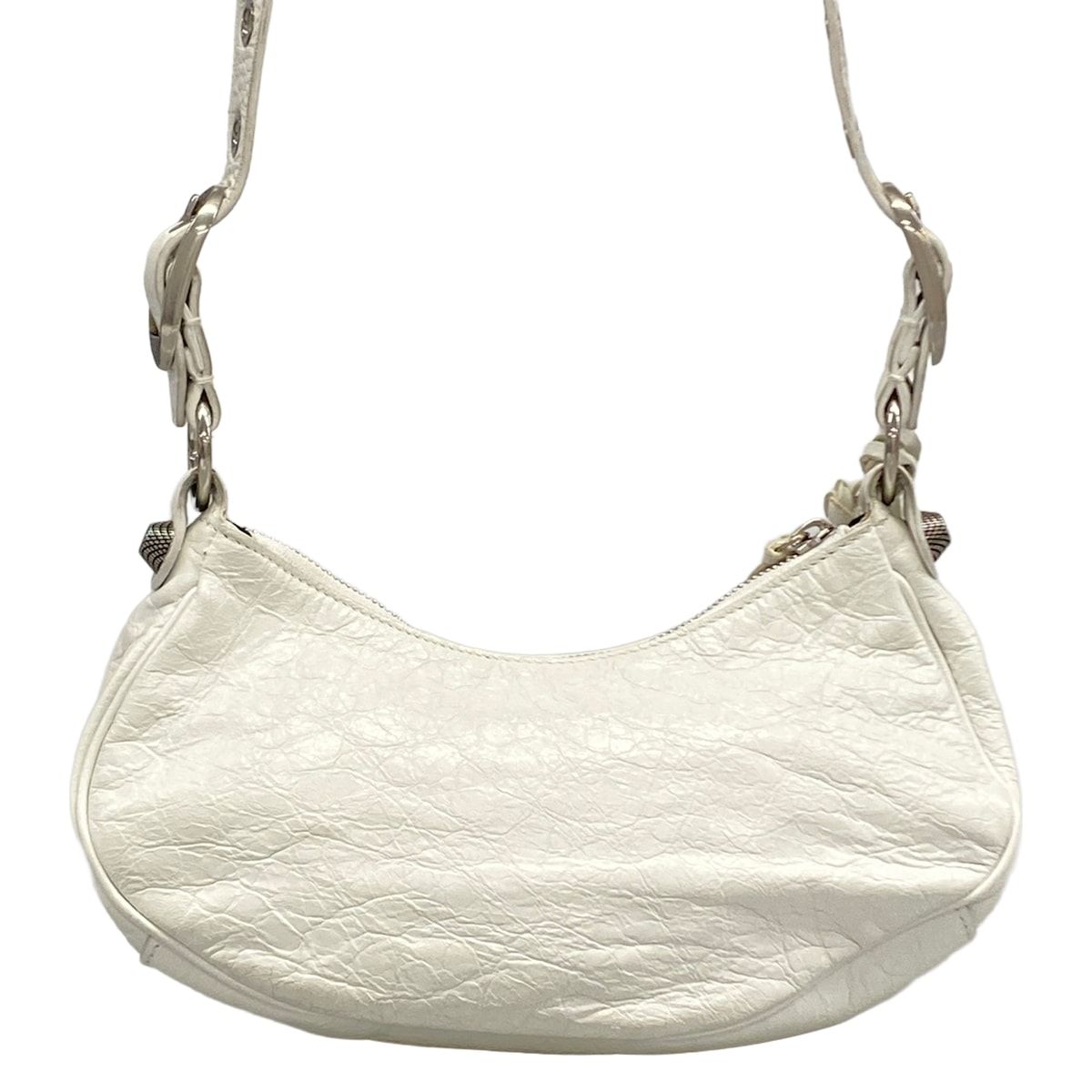 Balenciaga Shoulder Bag le Cagole XS White Leather — view 3