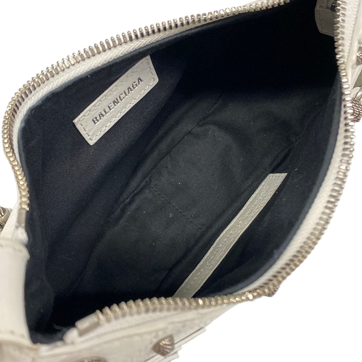 Balenciaga Shoulder Bag le Cagole XS White Leather — view 7