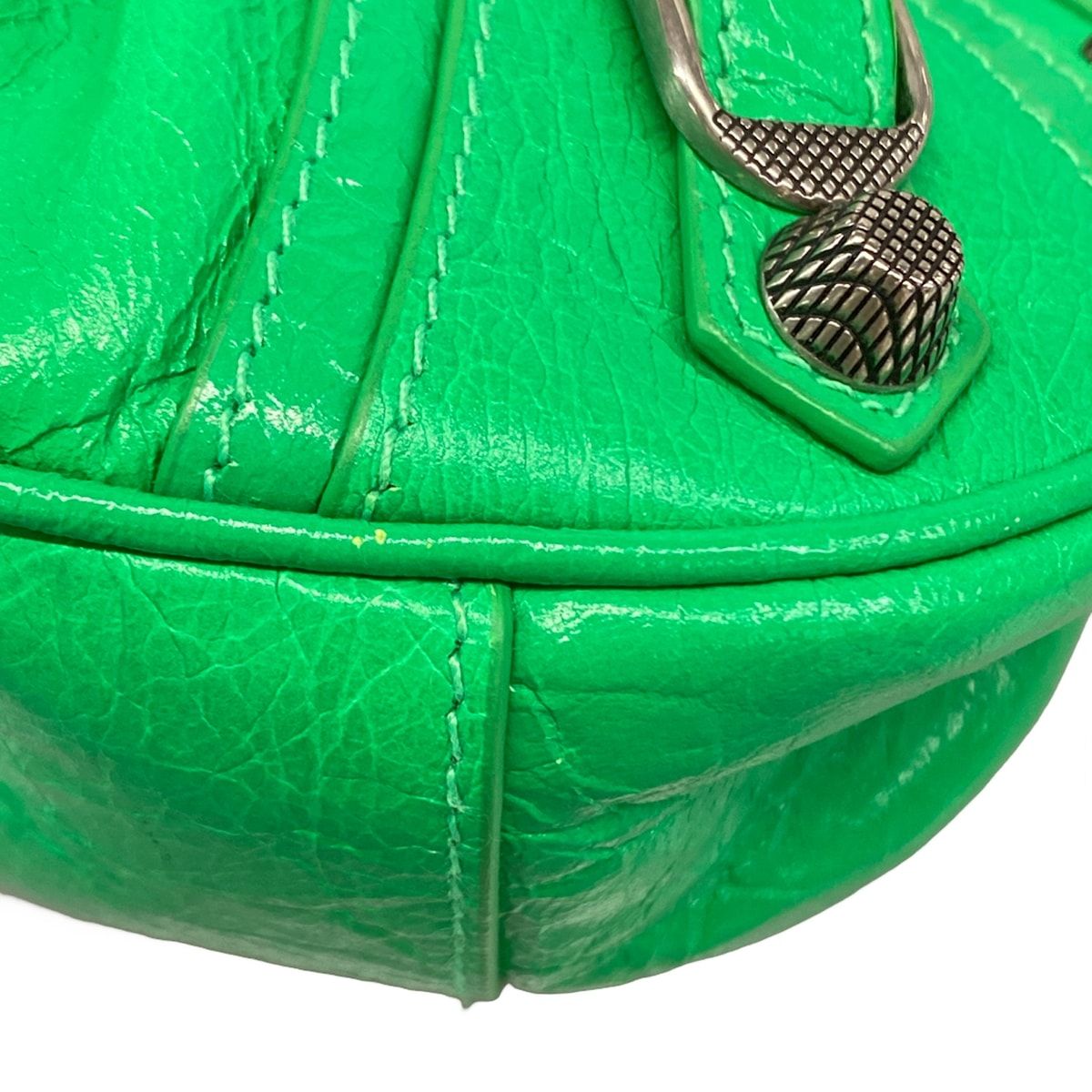 Balenciaga Shoulder Bag le Cagole XS Green Leather — view 6