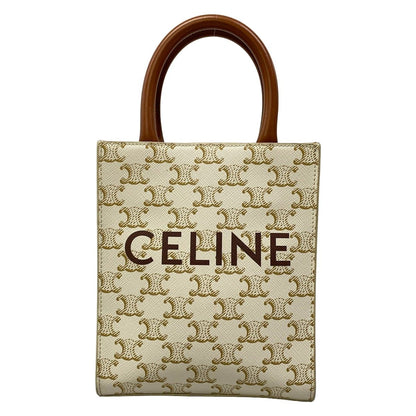 Celine Tote Bag Mini Vertical Cabas Brown Ivory