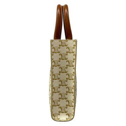 Celine Tote Bag Mini Vertical Cabas Brown Ivory — view 4