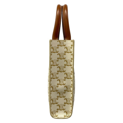 Celine Tote Bag Mini Vertical Cabas Brown Ivory — view 2