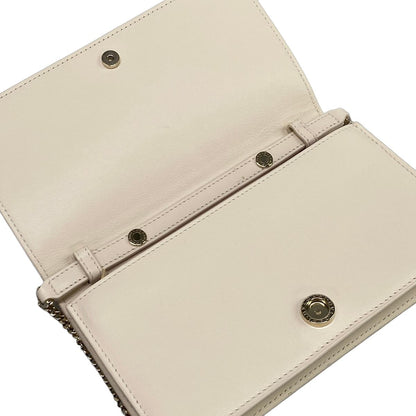 Bvlgari Wallet Infinitum Ivory Chain Embossed Processing Removable Strap — view 3