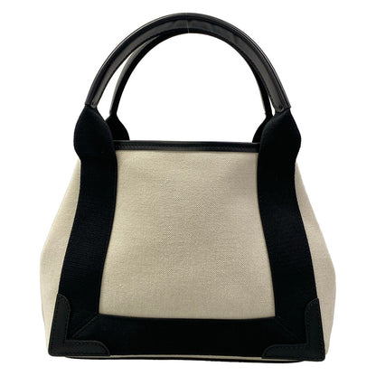 Balenciaga Tote Bag Navy Cabas XS Black Ivory Leather — view 3