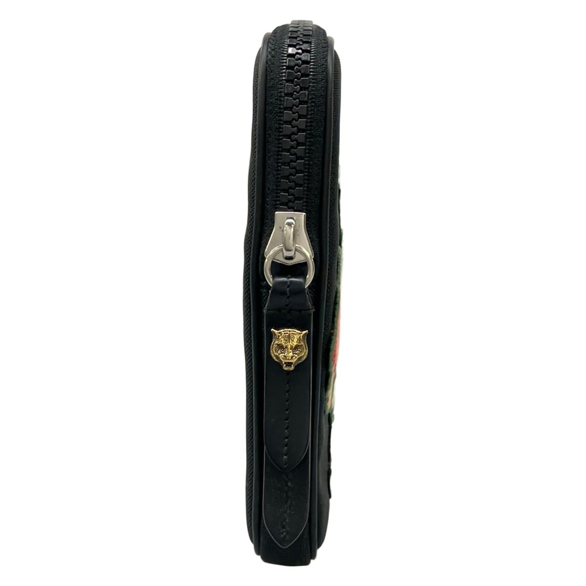 Gucci Clutch Embroidery Black Green Multi — view 2