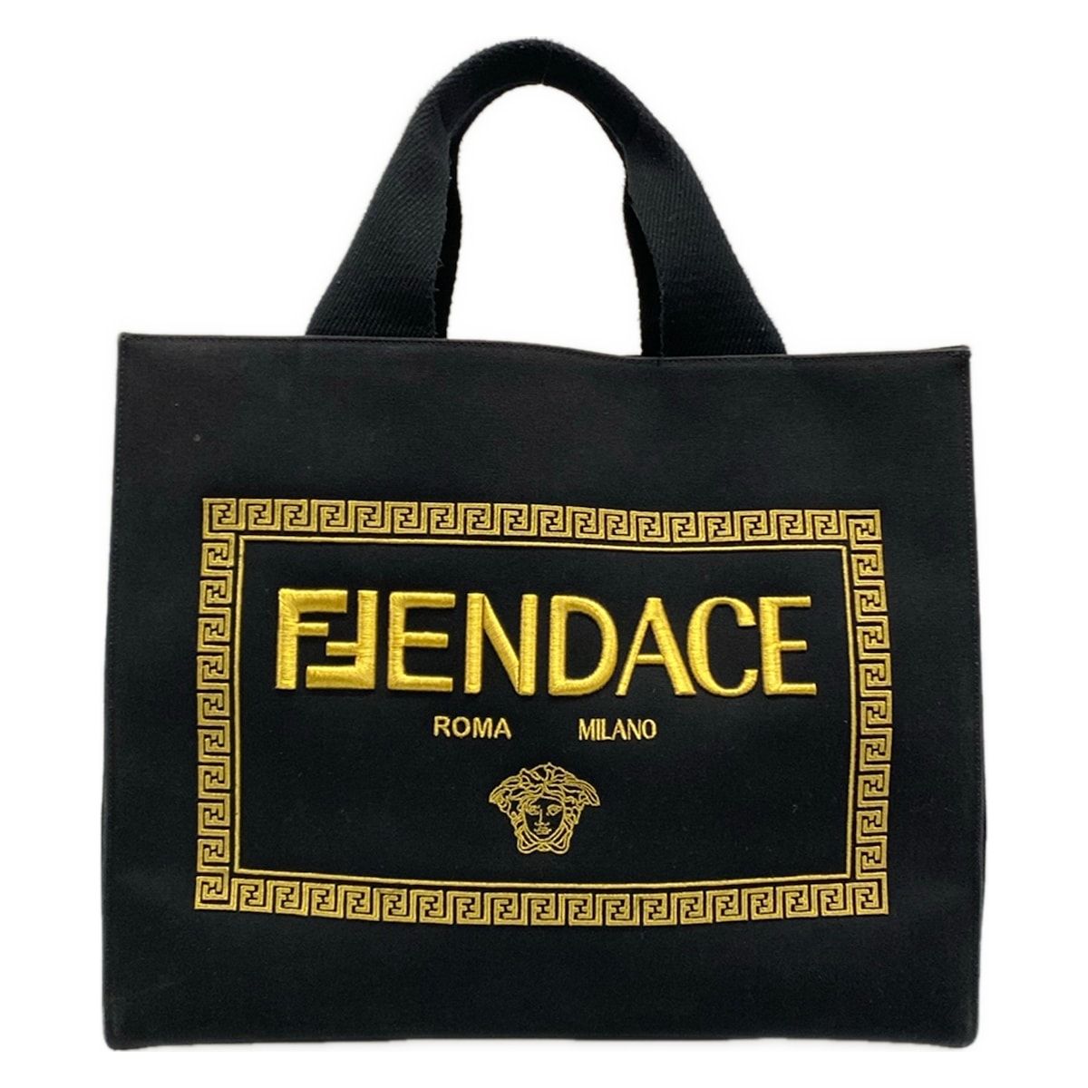 Fendi Tote Bag Black Gold Fendace