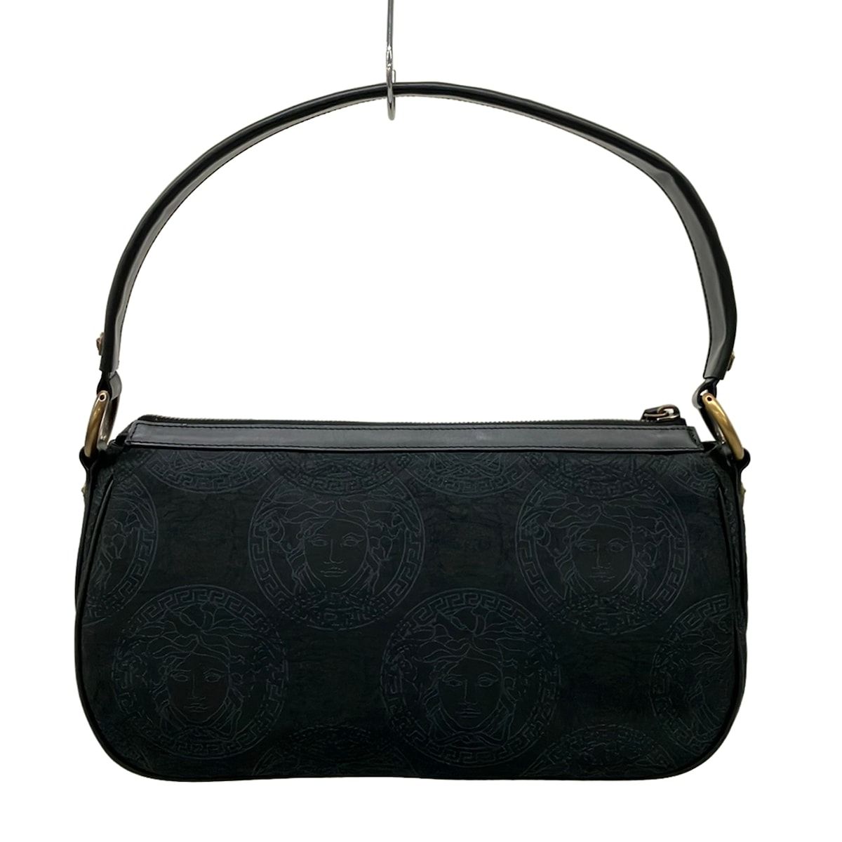 Versace Gianni Handbag Black Gray Leather — view 3