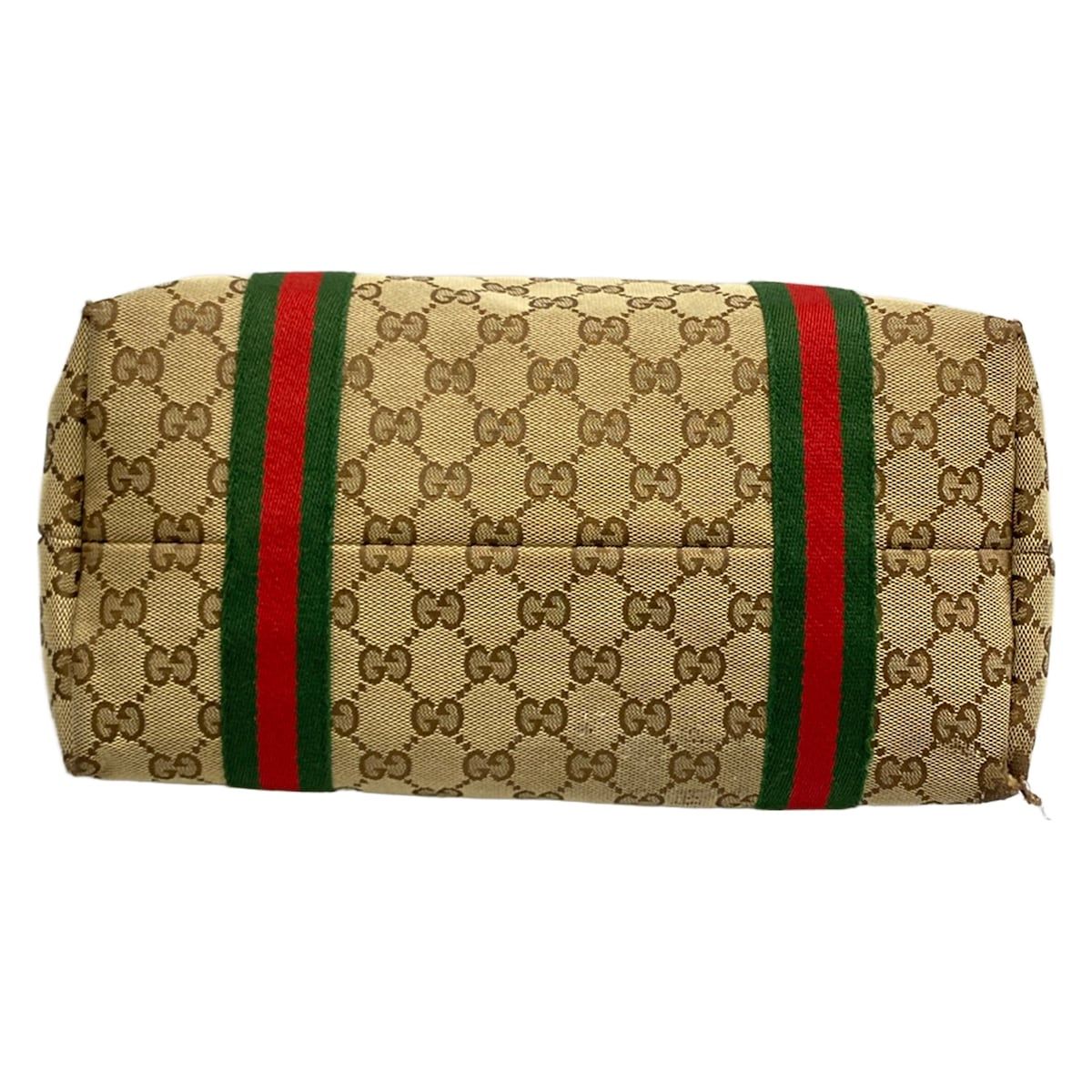 Gucci Tote Bag GG Pattern Sherry Beige Ivory Multi Leather — view 5