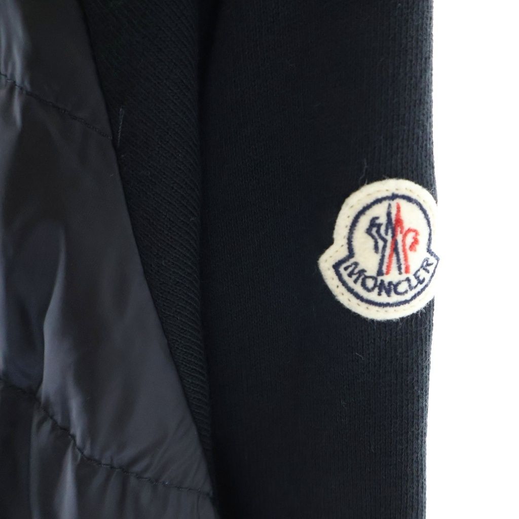 Moncler Maglia Girocollo Maria Down Contrast Pullover Hoodie Black — view 6