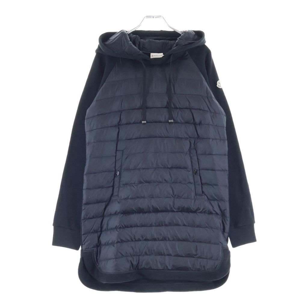 Moncler Maglia Girocollo Maria Down Contrast Pullover Hoodie Black